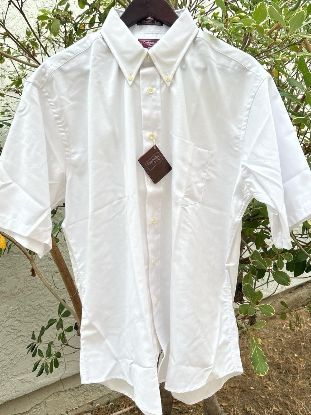 Vintage 1990s Cambridge Classics White Oxford Shirt NWT Size 17